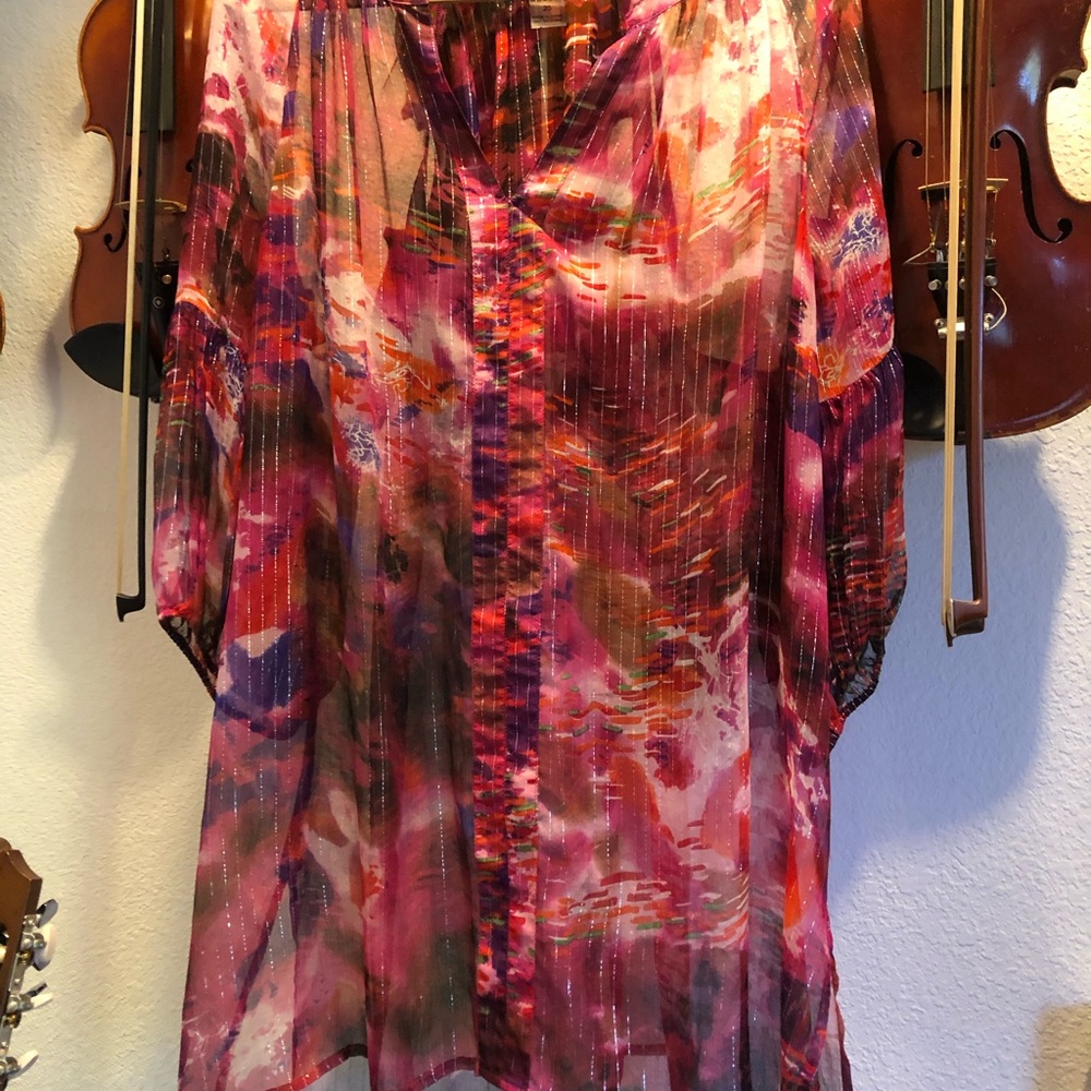 Peter Nygard vibrant silk tunic